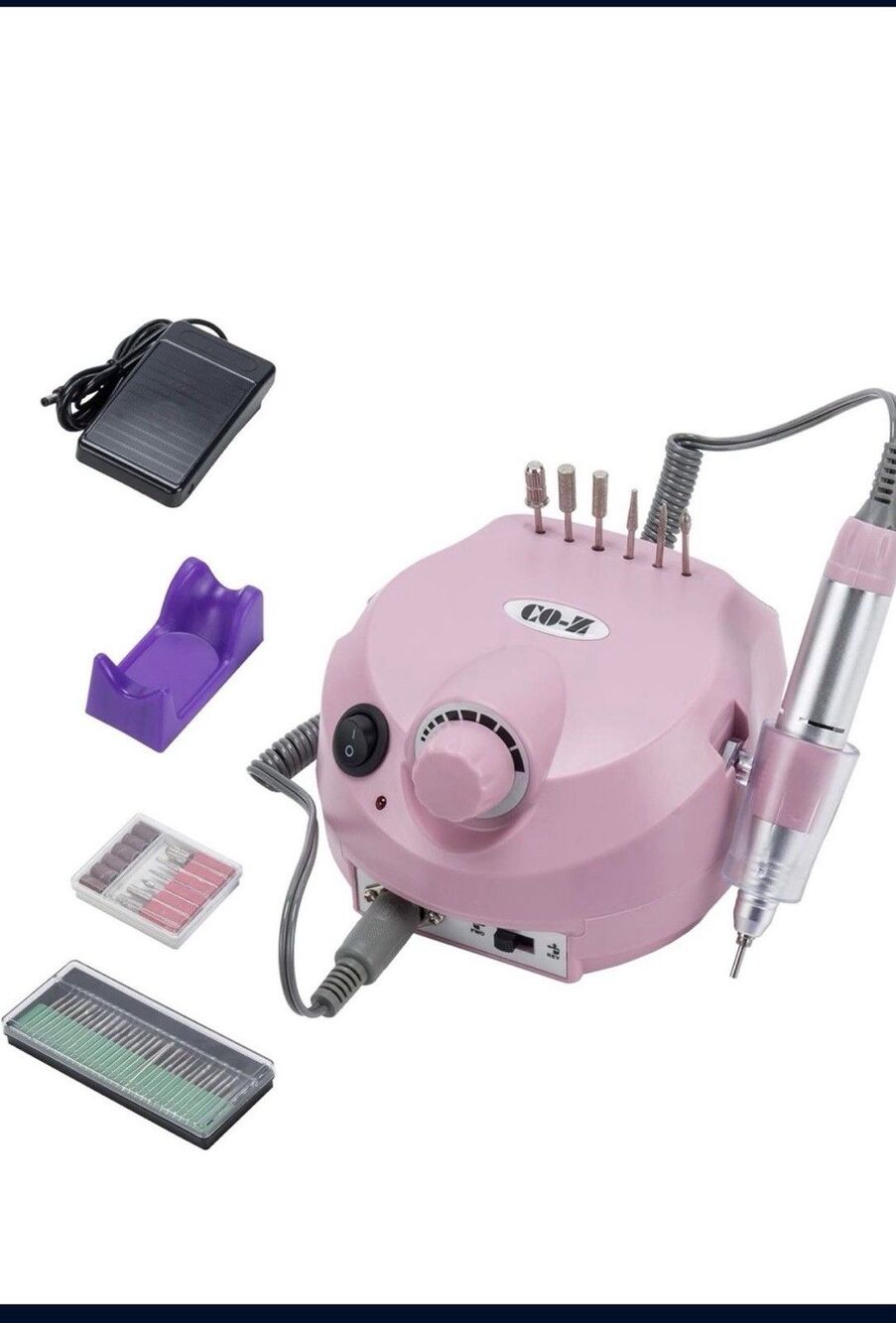 C0-Z Professional 30,000RPM Electric Nail Drill File Machine With Bits (gold)